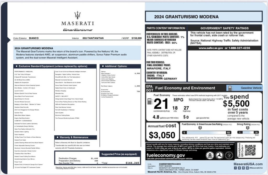 2024 Maserati GranTurismo Modena